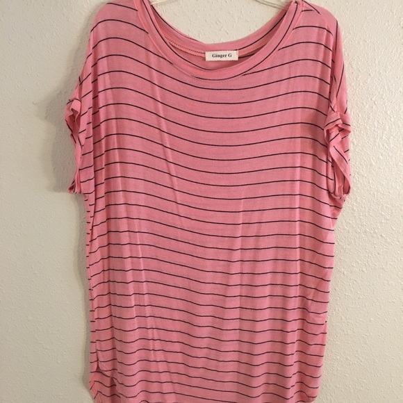 Pink / black striped top - Picture 3 of 3